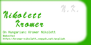 nikolett kromer business card